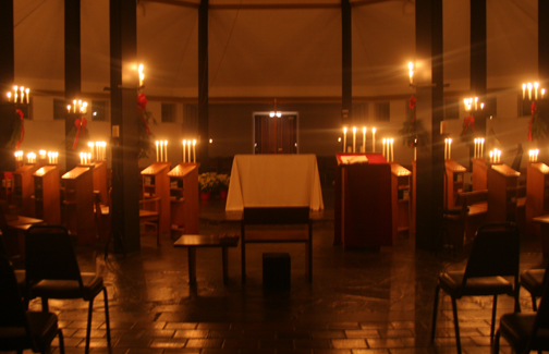 Chapel   under candles
